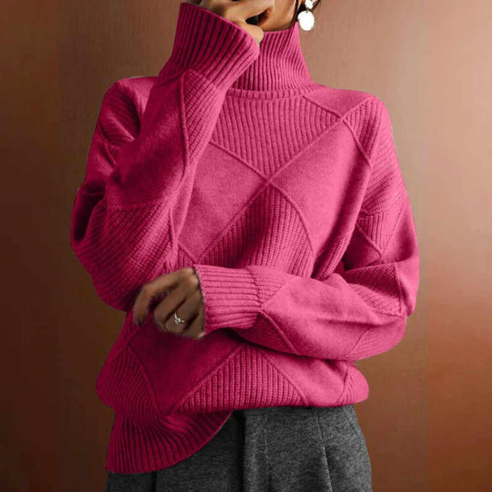 Lily - Thick Sweater with High Collar