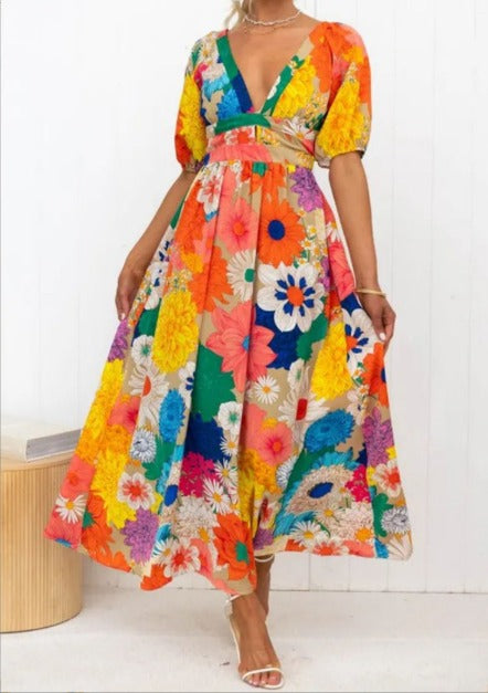 Sarah - Maxi Dress with Floral Print