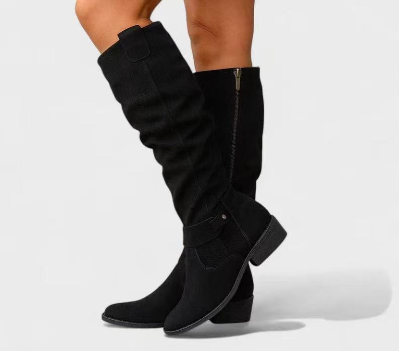 Noemi | Slouchy Knee-High Suede Boots