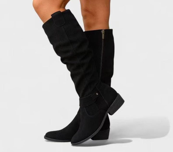 Noemi | Slouchy Knee-High Suede Boots
