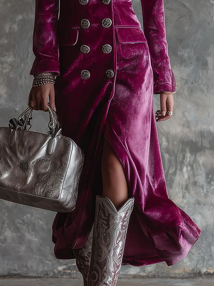 Vivien | Velvet Blazer Maxi Dress