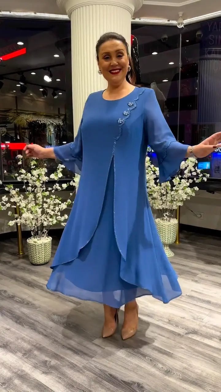 SAMARA – WIDE SOLID COLOR CHIFFON DRESS FOR WOMEN