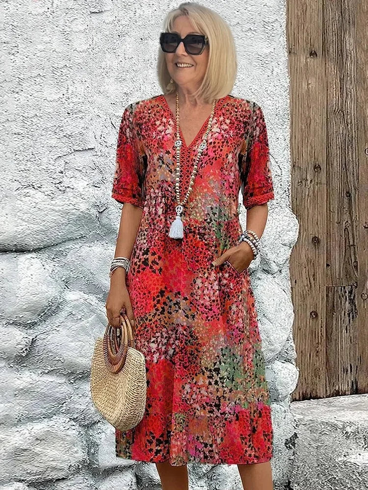SUSAN – BOHO MIDI DRESS CAREFREE