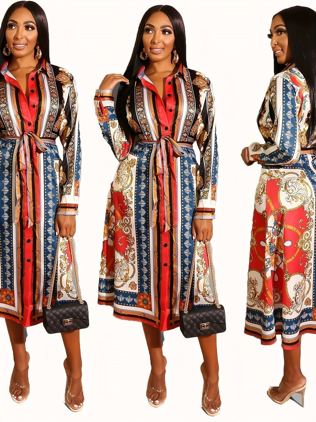 CRESSIDA – LONG SLEEVE SHIRT DRESS