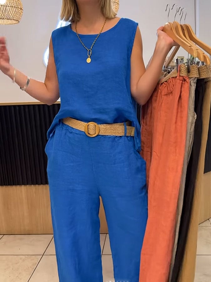 Audrey – Lightweight Summer Jumpsuit without Sleeves