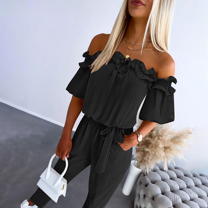 MIA – ROMANTIC JUMPSUIT WITH RUFFLES AND OFF-SHOULDER DESIGN
