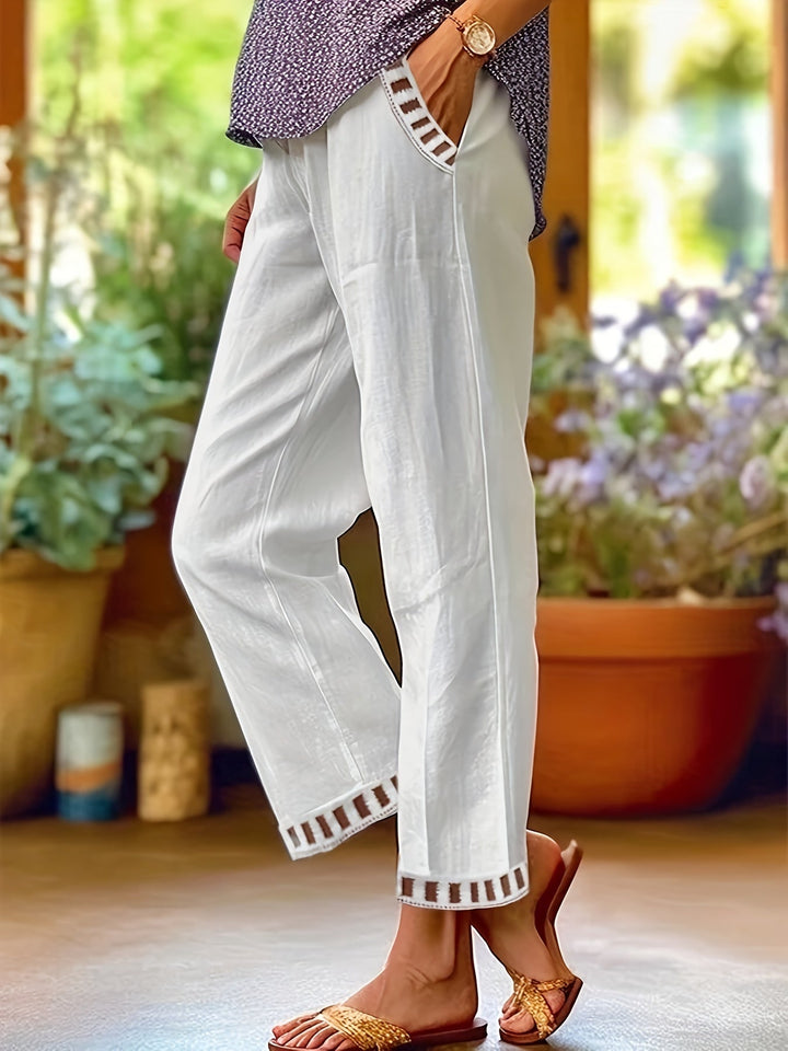 Wren – Relaxed Fit Trousers with Contrast Details