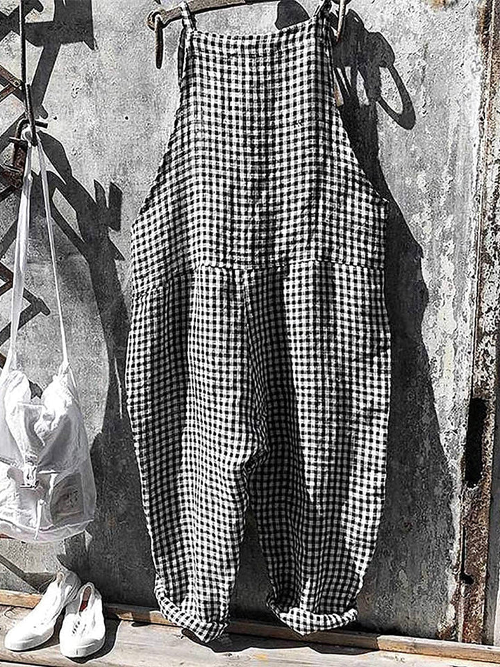 Striped Linen and Cotton Jumpsuit