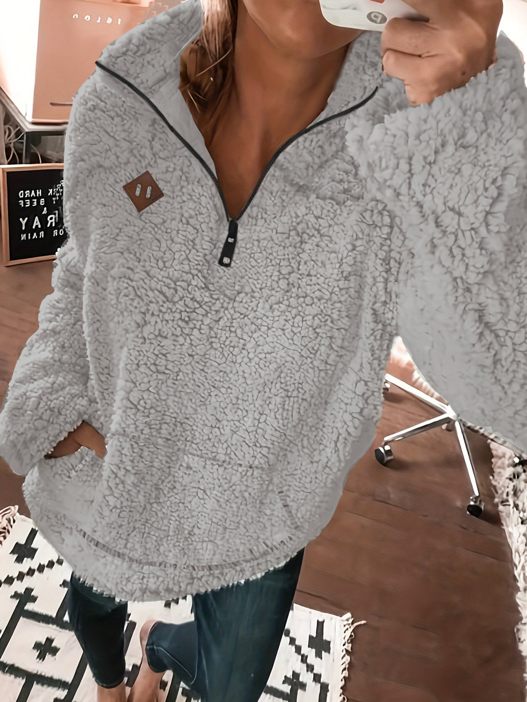 NOREEN | Teddy Zip Sweater