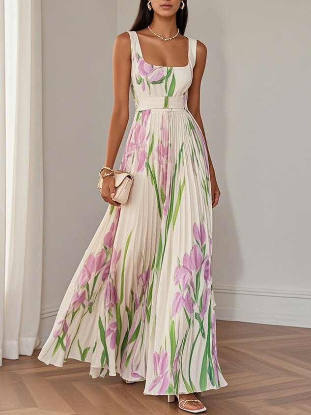 LILA – ELEGANT MAXI DRESS WITH FLOWERS