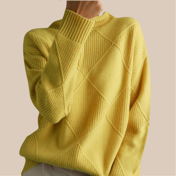 Adelle - Warm Sweater with High Collar