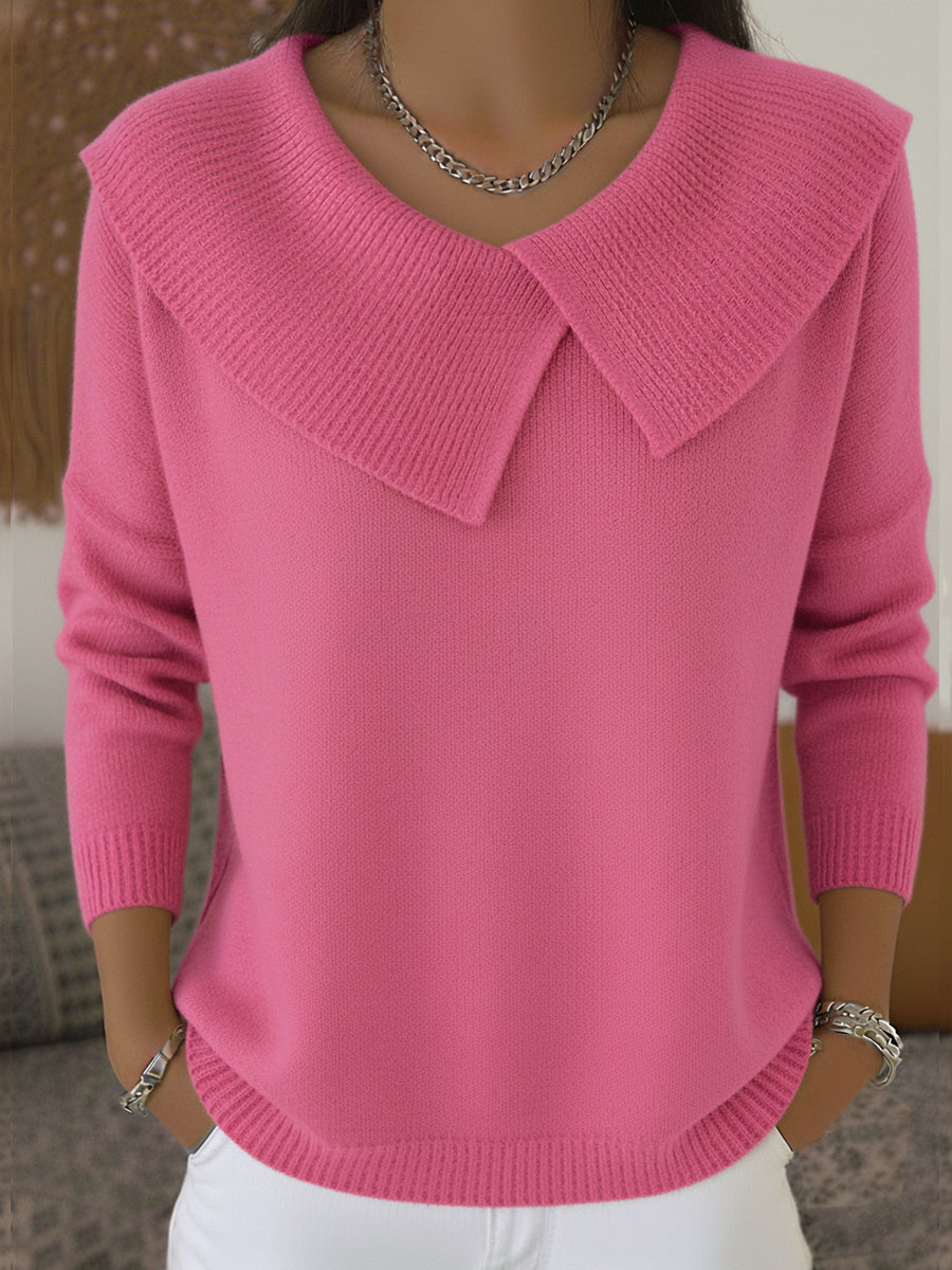 Charlotte | Warm Sweater with Soft Collar