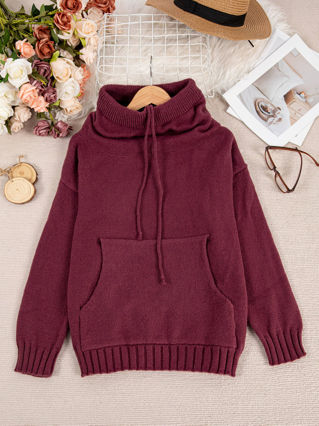 ZELINA | Long Sleeve Pullover with Pocket