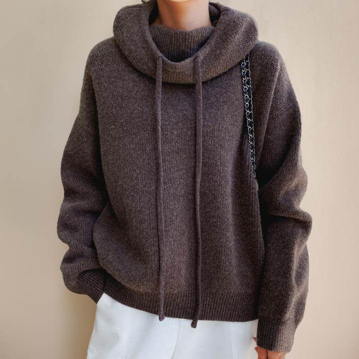 Charlotte - Wool Sweater with High Collar