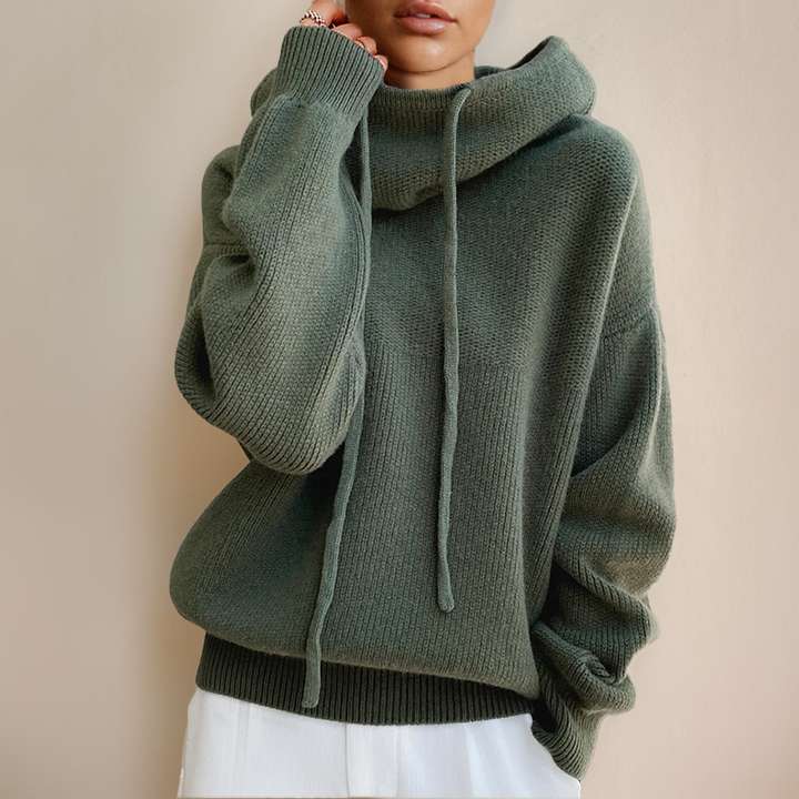 Madalina | Wool Sweater with High Collar