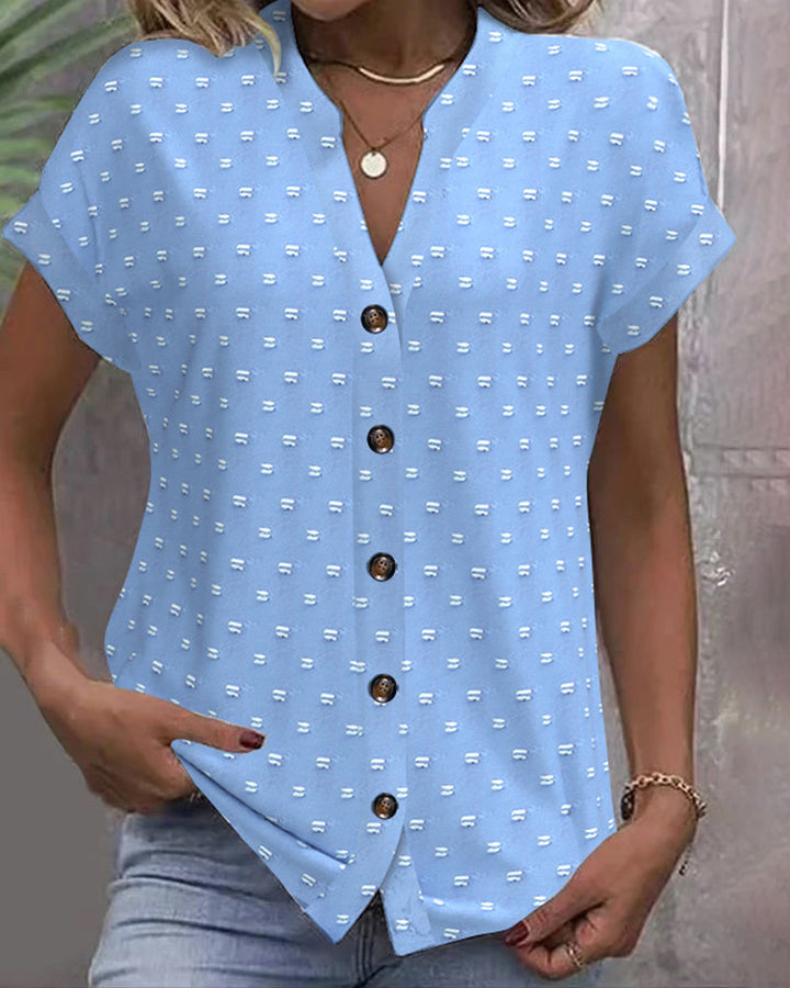 Amarys | V-Neck Shirt with Buttons