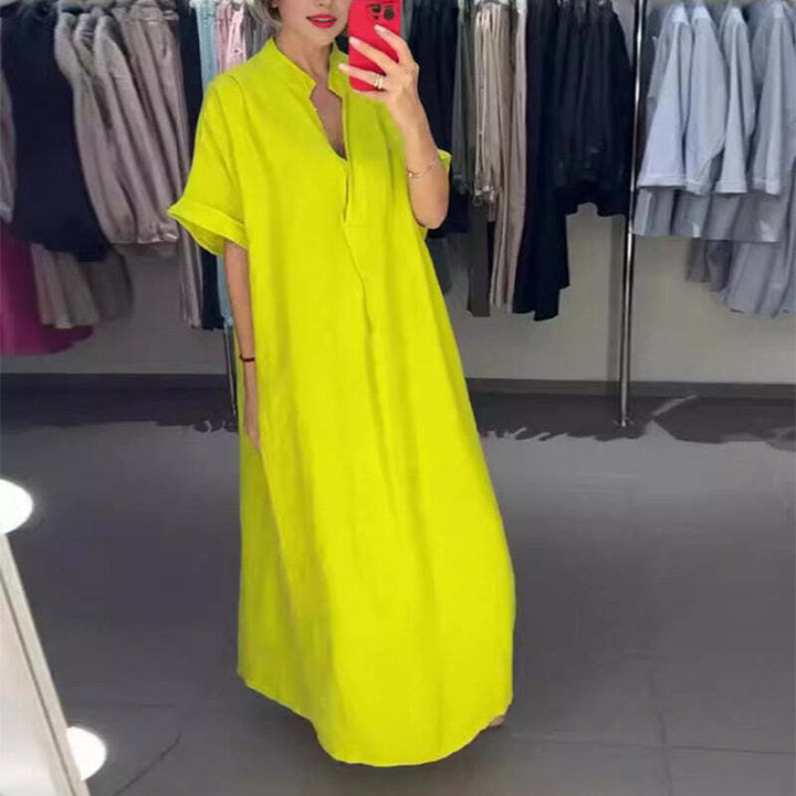 VALENCIA – LONG SHIRT DRESS FOR WOMEN WITH POCKETS