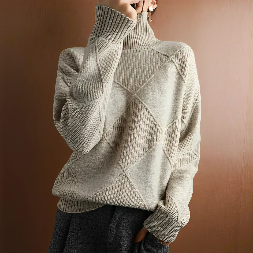 Lily - Thick Sweater with High Collar