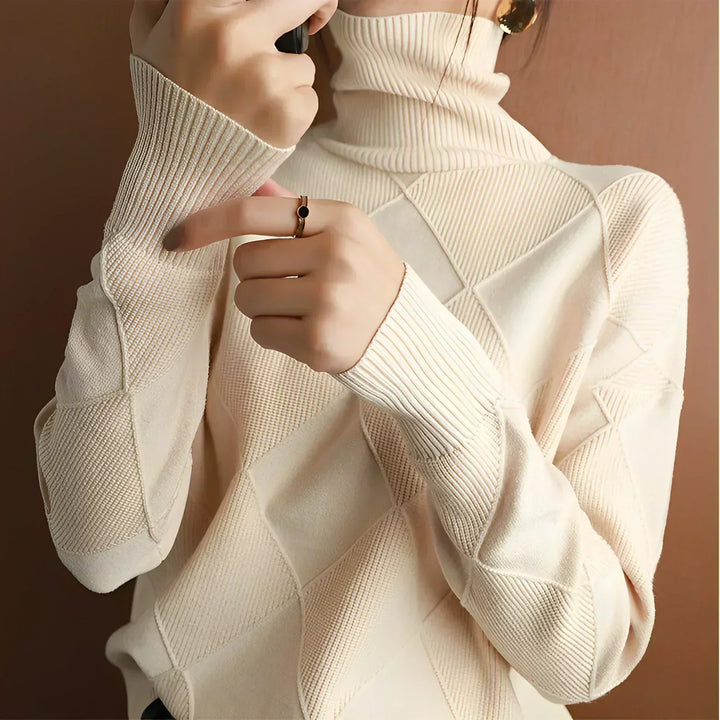 Lily - Thick Sweater with High Collar