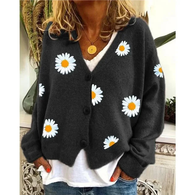 ANNELINA | Floral Casual Elegant Cardigan