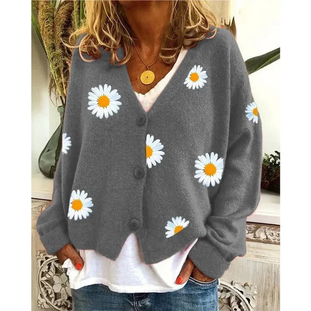 ANNELINA | Floral Casual Elegant Cardigan
