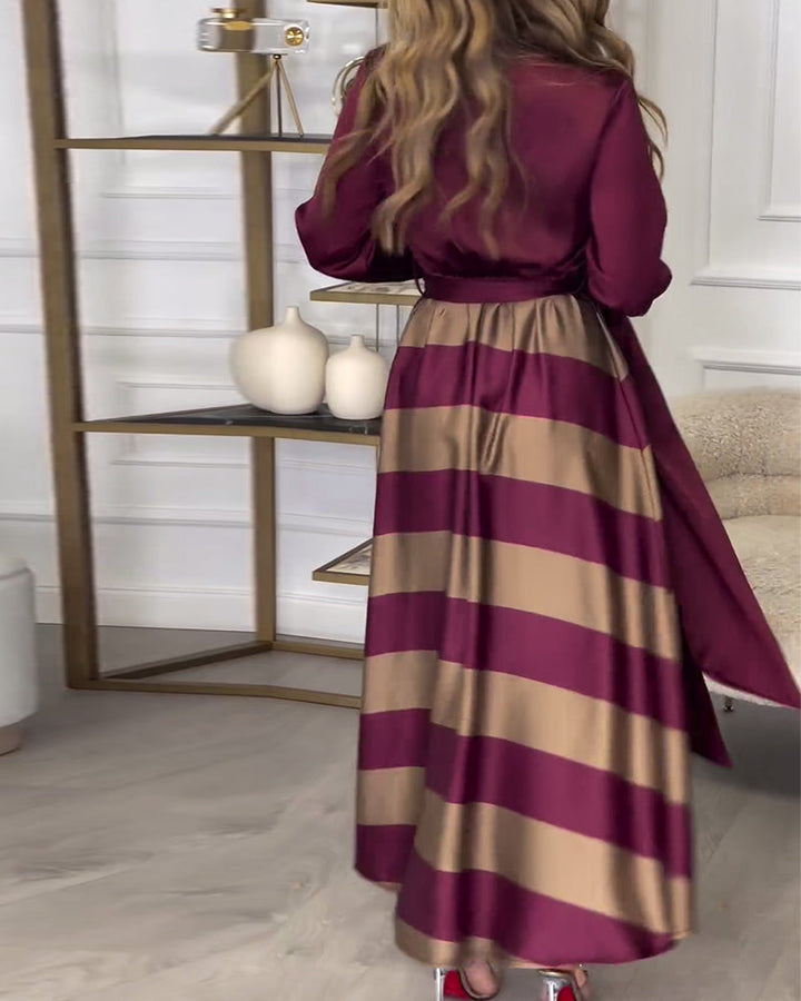 Ariana - Elegant Striped Dress