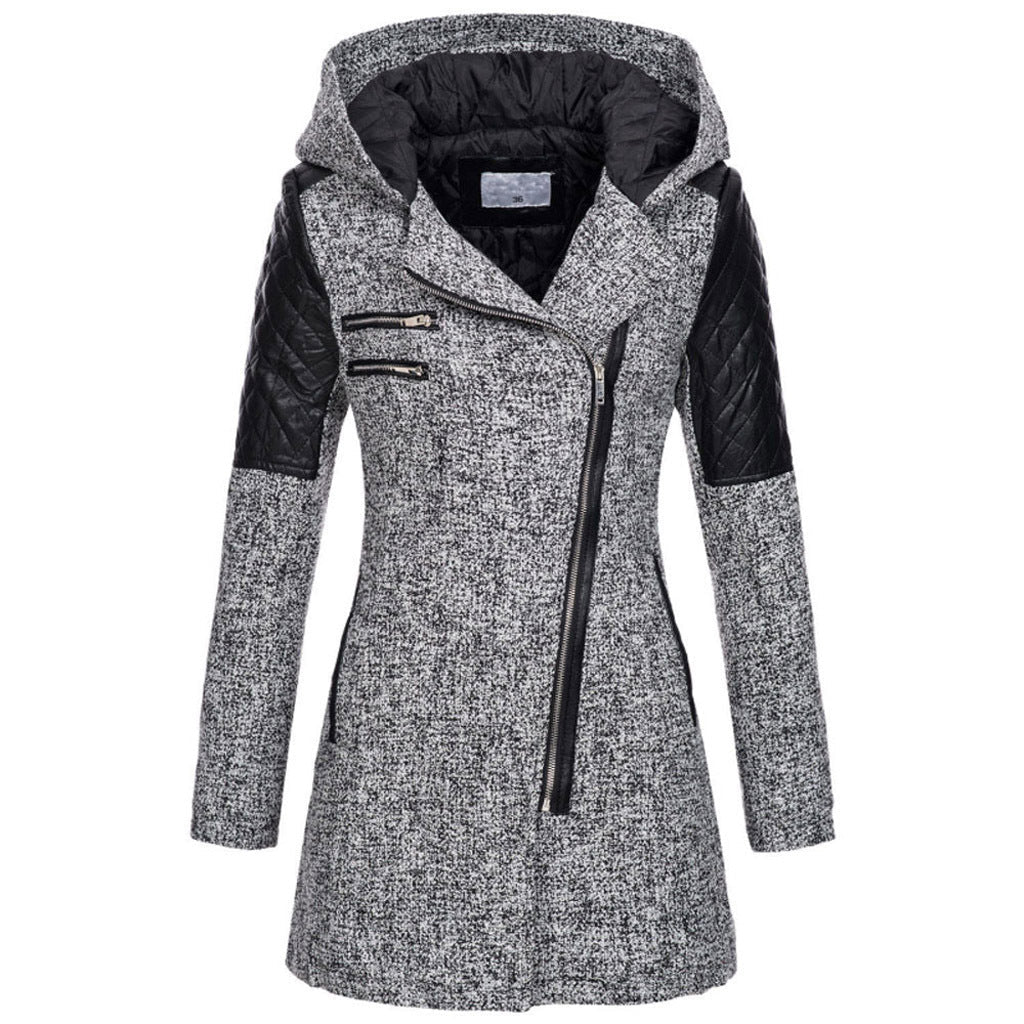 Zoë™ – Elegant Winter Jacket with Asymmetrical Zipper