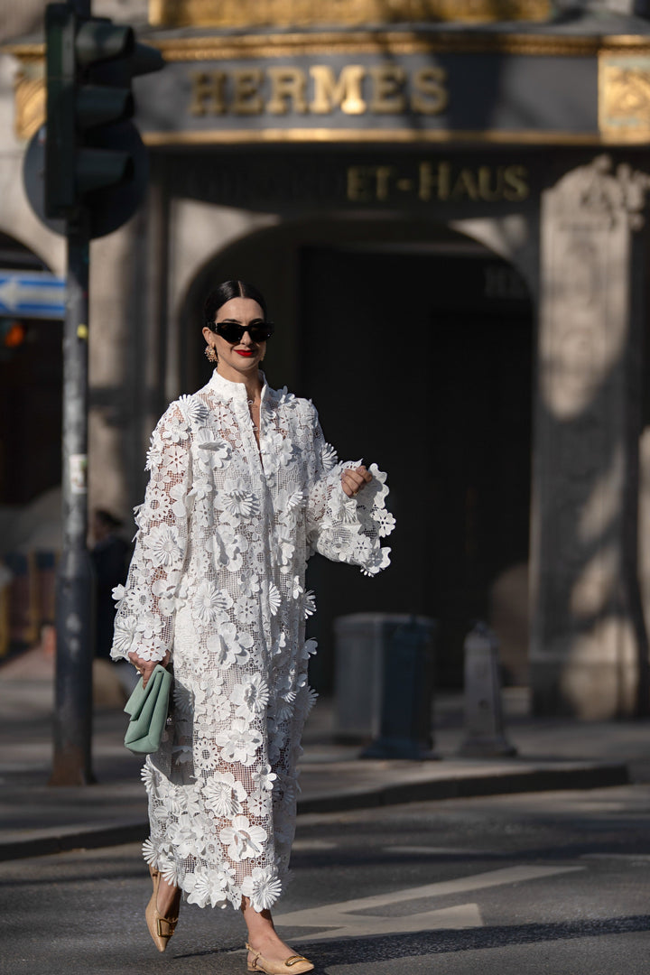 Yelira | Elegant White Lace Dress