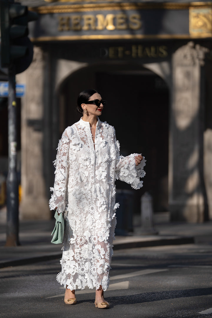 Yelira | Elegant White Lace Dress