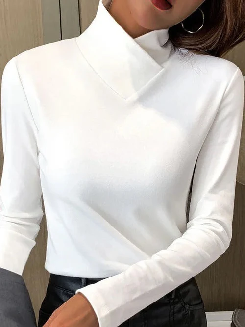 ISALINE | Top with asymmetrical collar