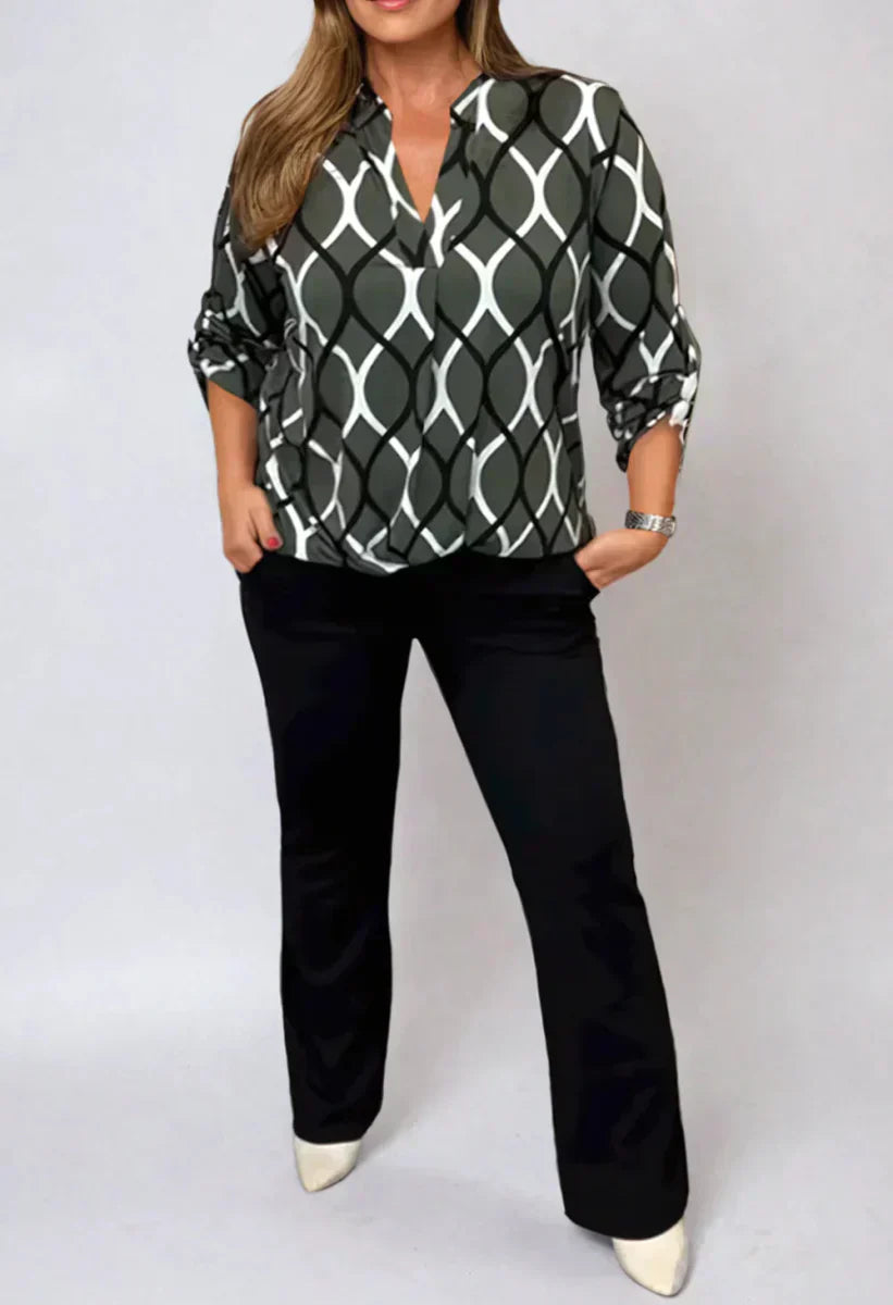 SAVANNAH – V-NECK BLOUSE, MODERN