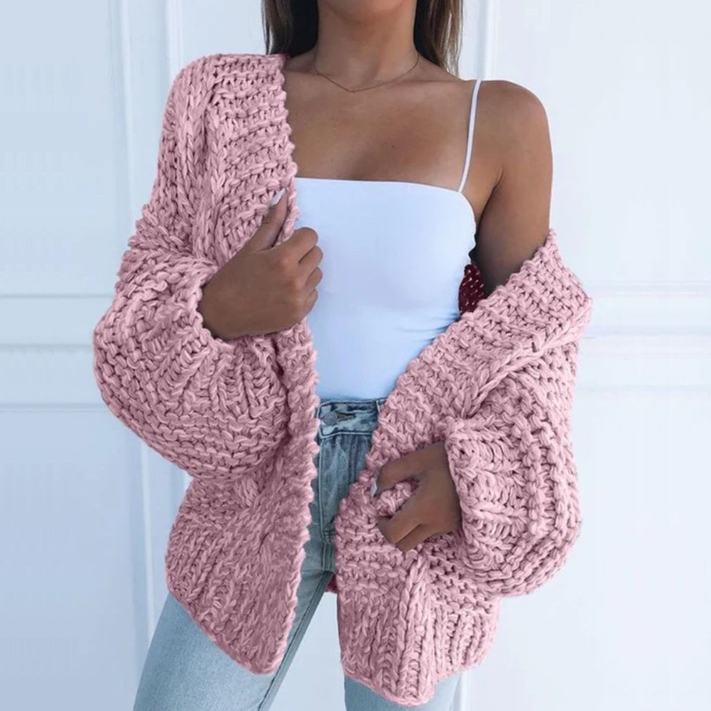 ELEANOR | Thick Pullover, Light Cardigan