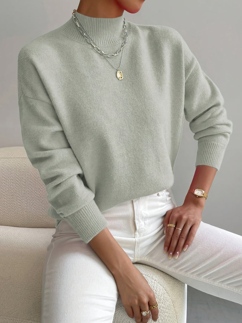 JEANINE | Comfortable sweater with a high collar