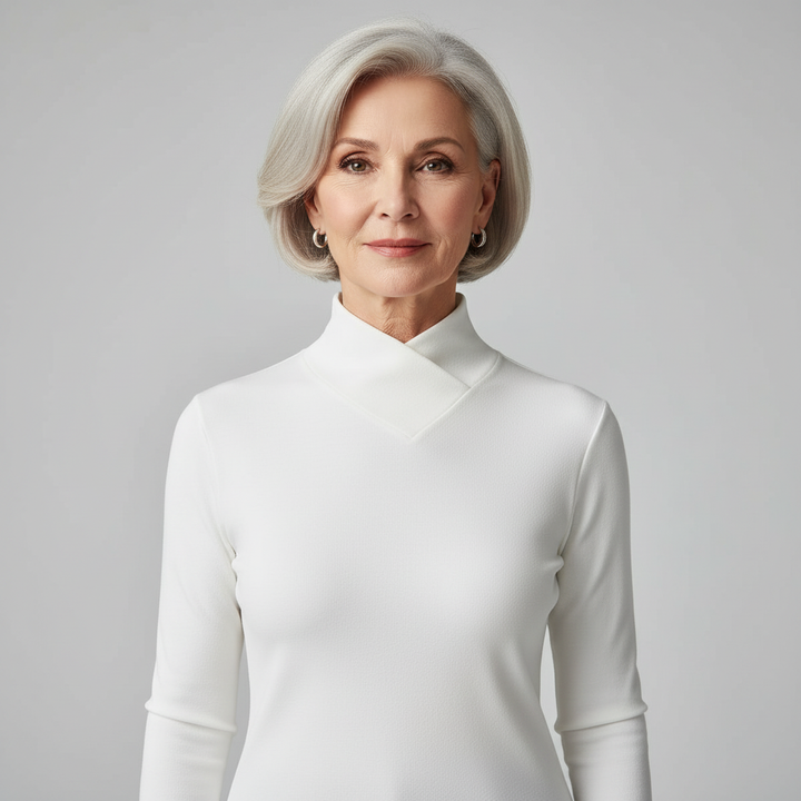 ISALINE | Top with asymmetrical collar