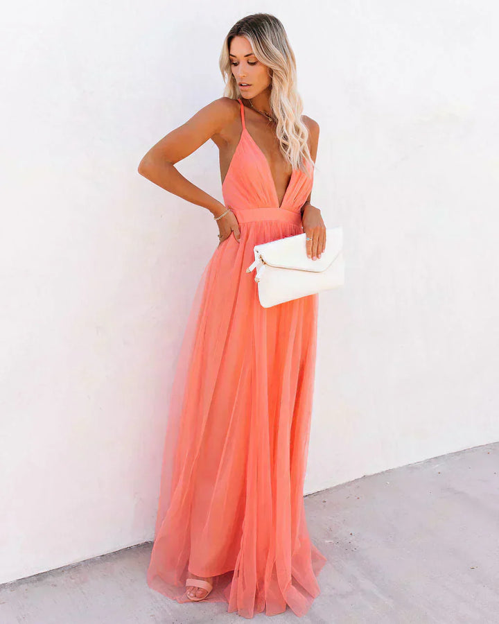 SERENA – MAXI DRESS IN SUNSET SERENADE