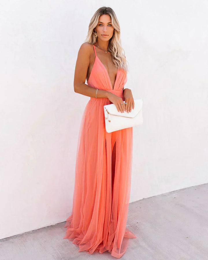 SERENA – MAXI DRESS IN SUNSET SERENADE