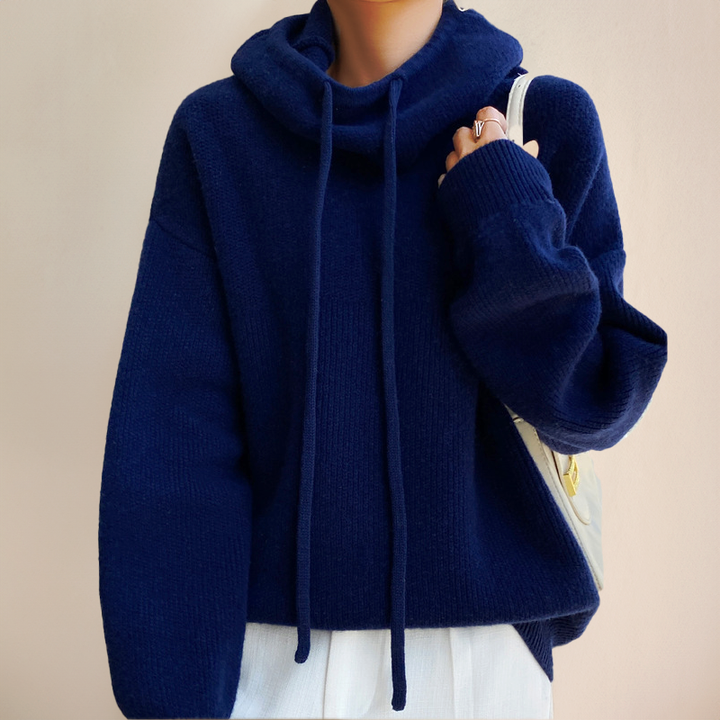 Madalina | Wool Sweater with High Collar