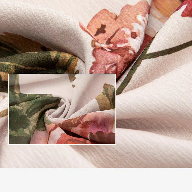 Romilly | Dress with drawstring and floral print