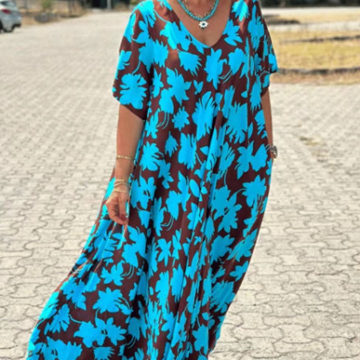 Solene | Long Dress with V-Neck