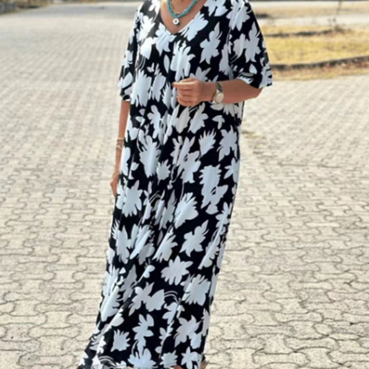 Solene | Long Dress with V-Neck