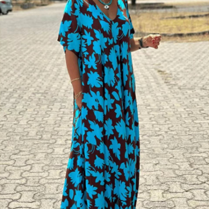 Solene | Long Dress with V-Neck