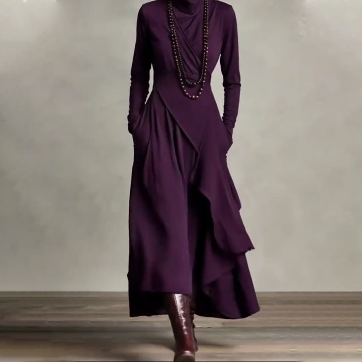 Mariana | Elegant High-Neck Maxi Dress