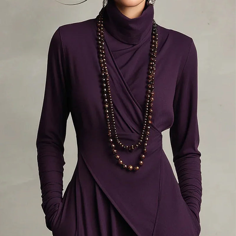 Mariana | Elegant High-Neck Maxi Dress