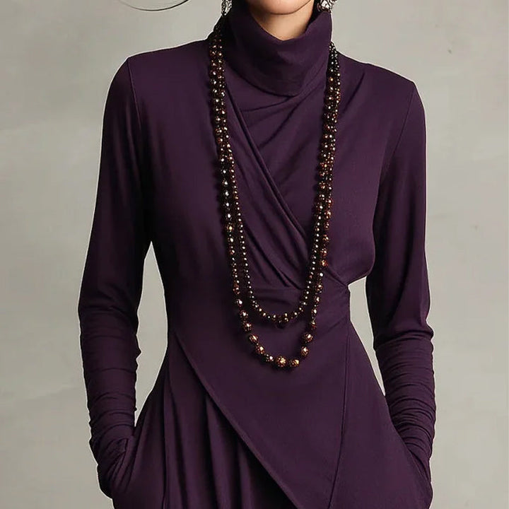 Mariana | Elegant High-Neck Maxi Dress