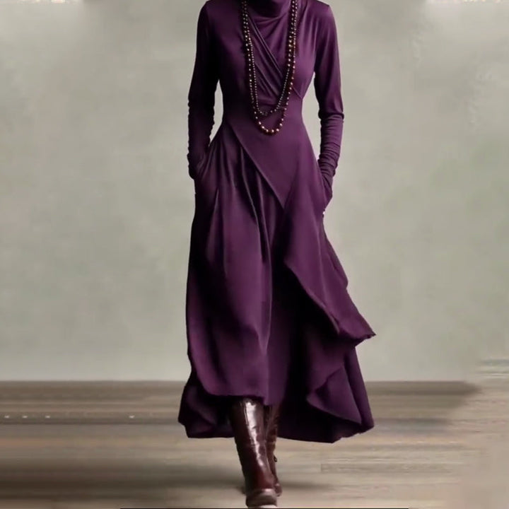 Mariana | Elegant High-Neck Maxi Dress